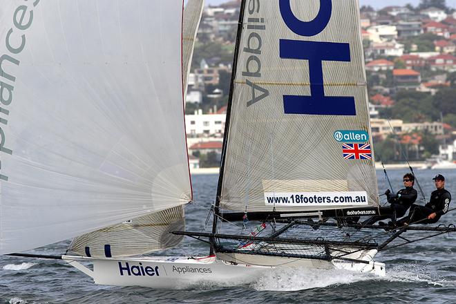 UK’s haier appliances and her big #1 rig - JJ Giltinan Championship 2014 © Australian 18 Footers League http://www.18footers.com.au